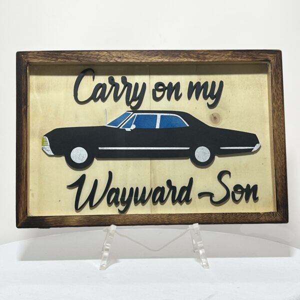 Quadro Supernatural Impala - Brilha No Escuro - Hoover 3D Artesanal