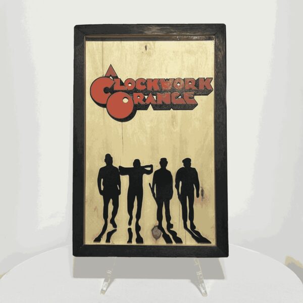 Quadro Laranja Mecânica - Brilha No Escuro - Hoover 3D Artesanal