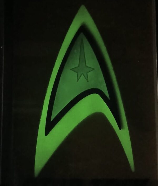 Quadro Star Trek - Brilha No Escuro  - Hoover 3D Artesanal - Imagem 3
