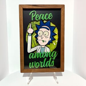 Quadro Rick And Morty - Brilha No Escuro - Hoover 3D Artesanal