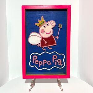 Quadro Peppa Pig - Brilha No Escuro - Hoover 3D Artesanal